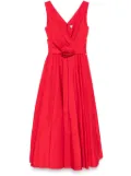 NISSA floral-appliqué maxi dress - Red