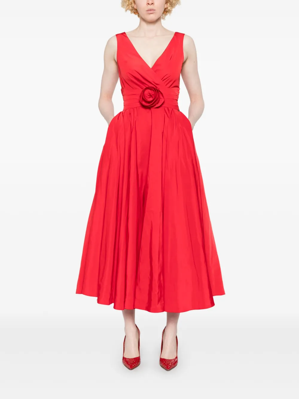 NISSA Tulen maxi-jurk - Rood