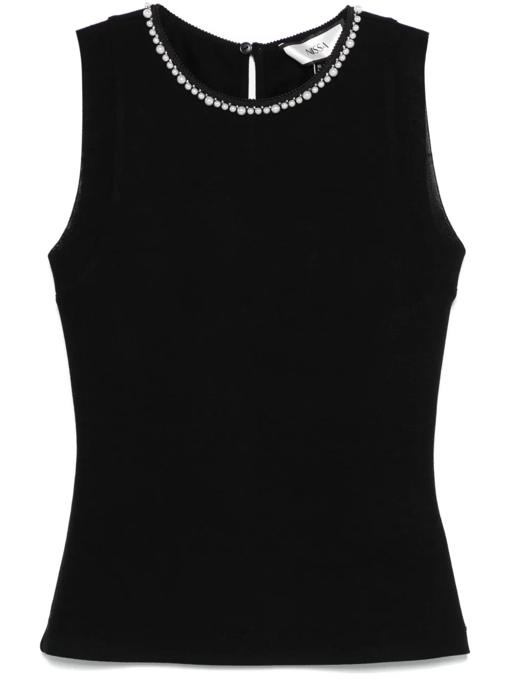 NISSA camiseta con perlas artificiales | negro | Image 1