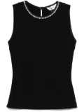 NISSA faux-pearl tank top - Black