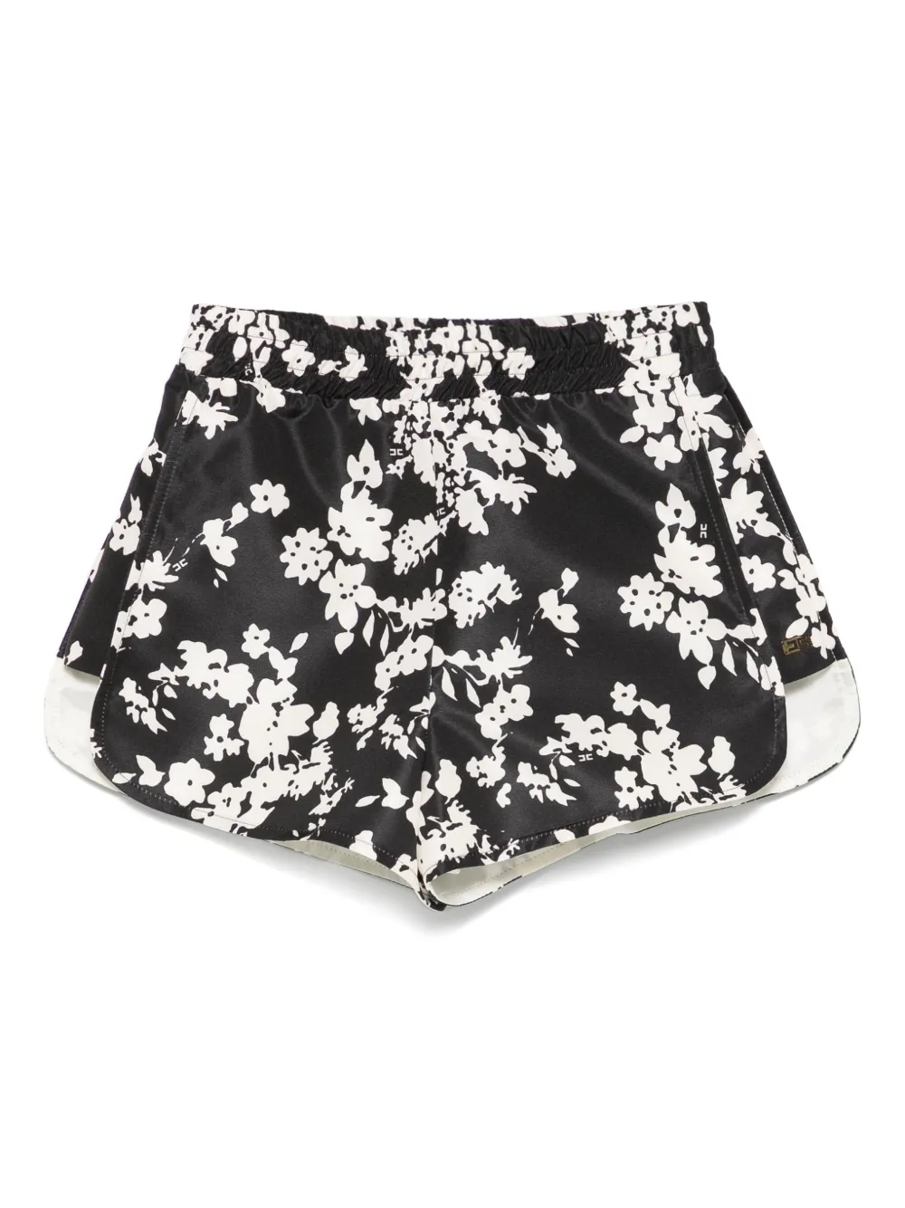 Elisabetta Franchi La Mia Bambina Shorts met bloe print Zwart