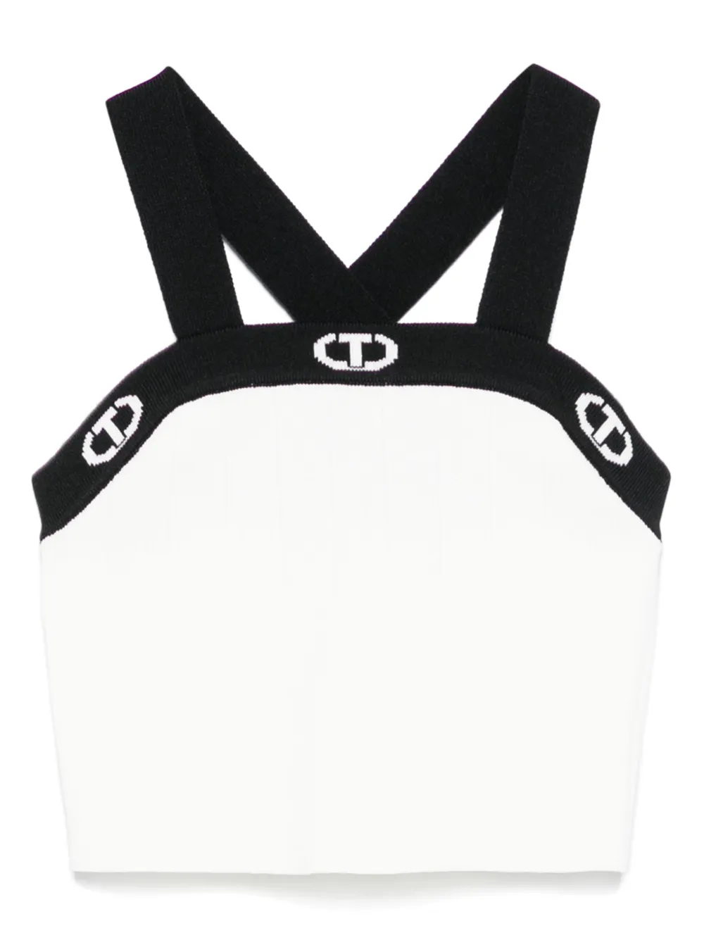 TWINSET Kids ribbed-knit top | White | Image 1