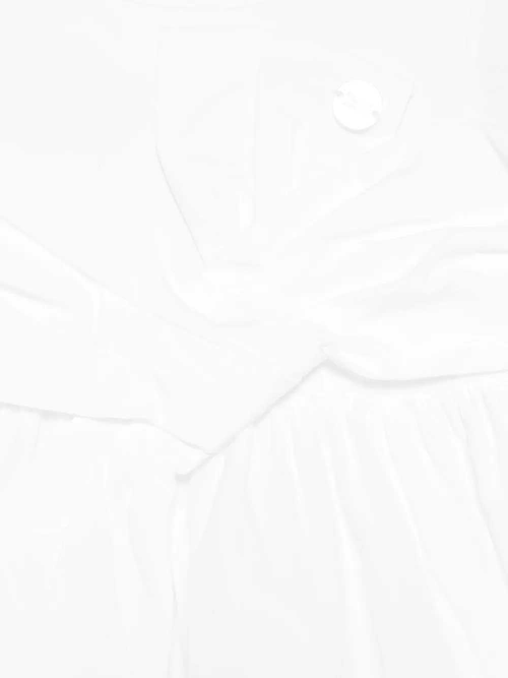 Elisabetta Franchi La Mia Bambina Katoenen jurk met strikdetail Wit