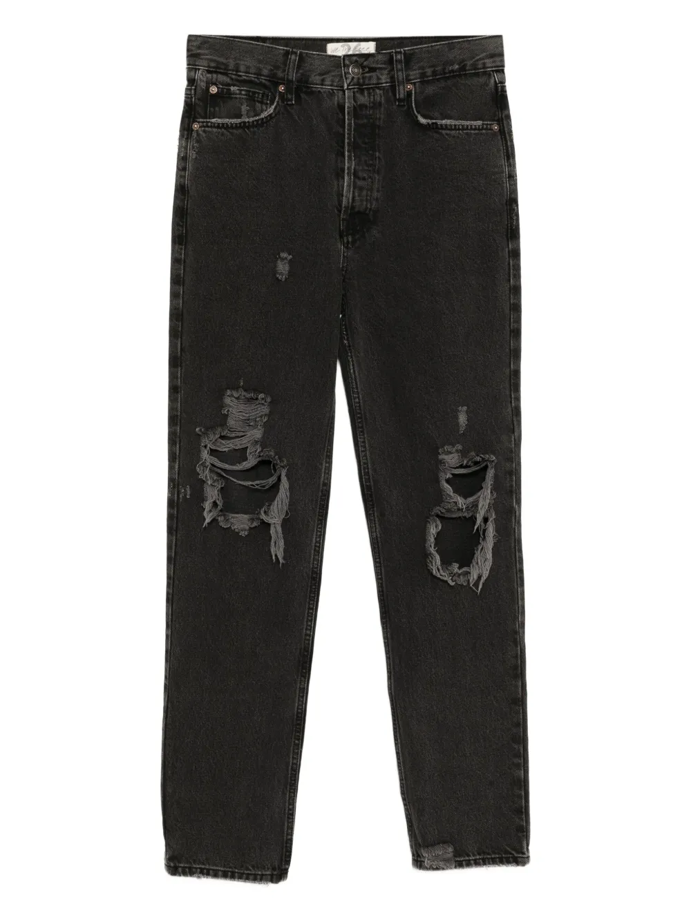 Free People Lasso katoenen jeans Zwart