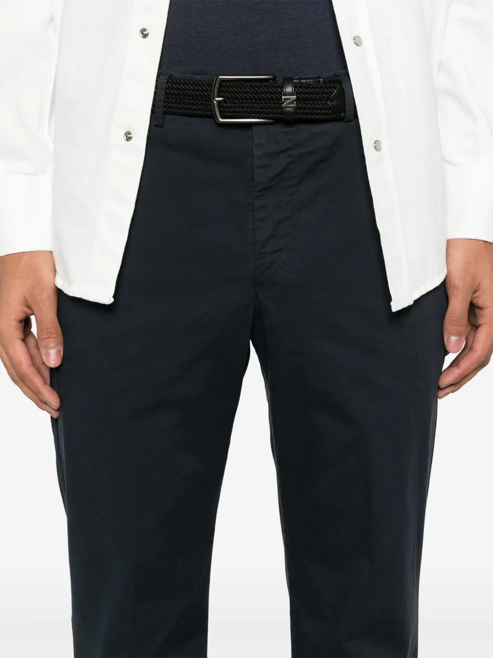 PT Torino Chino met toelopende pijpen Blauw