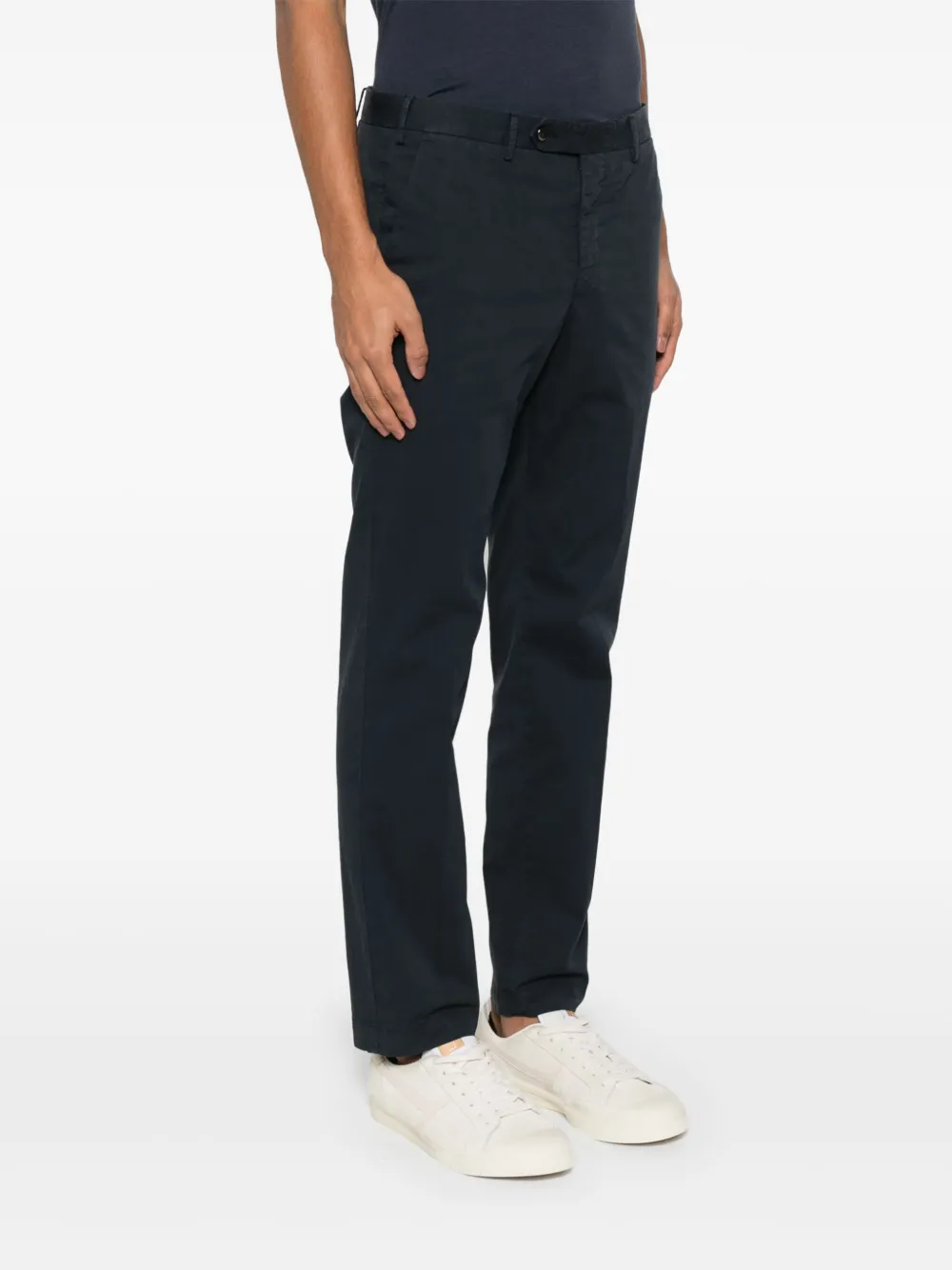 PT Torino Chino met toelopende pijpen Blauw