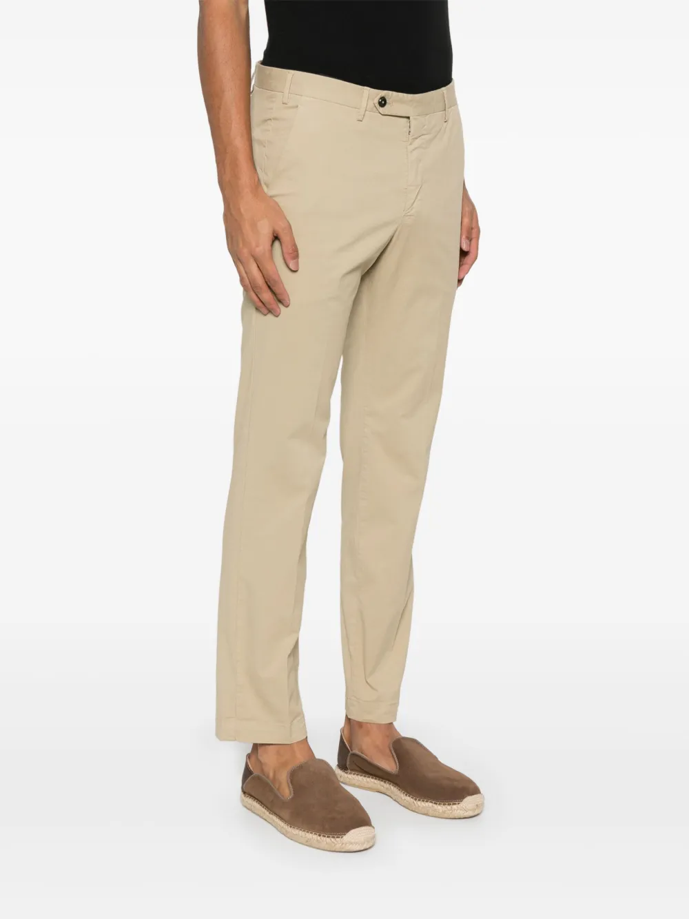 Shop Pt Torino Tapered-leg Chinos In Neutrals