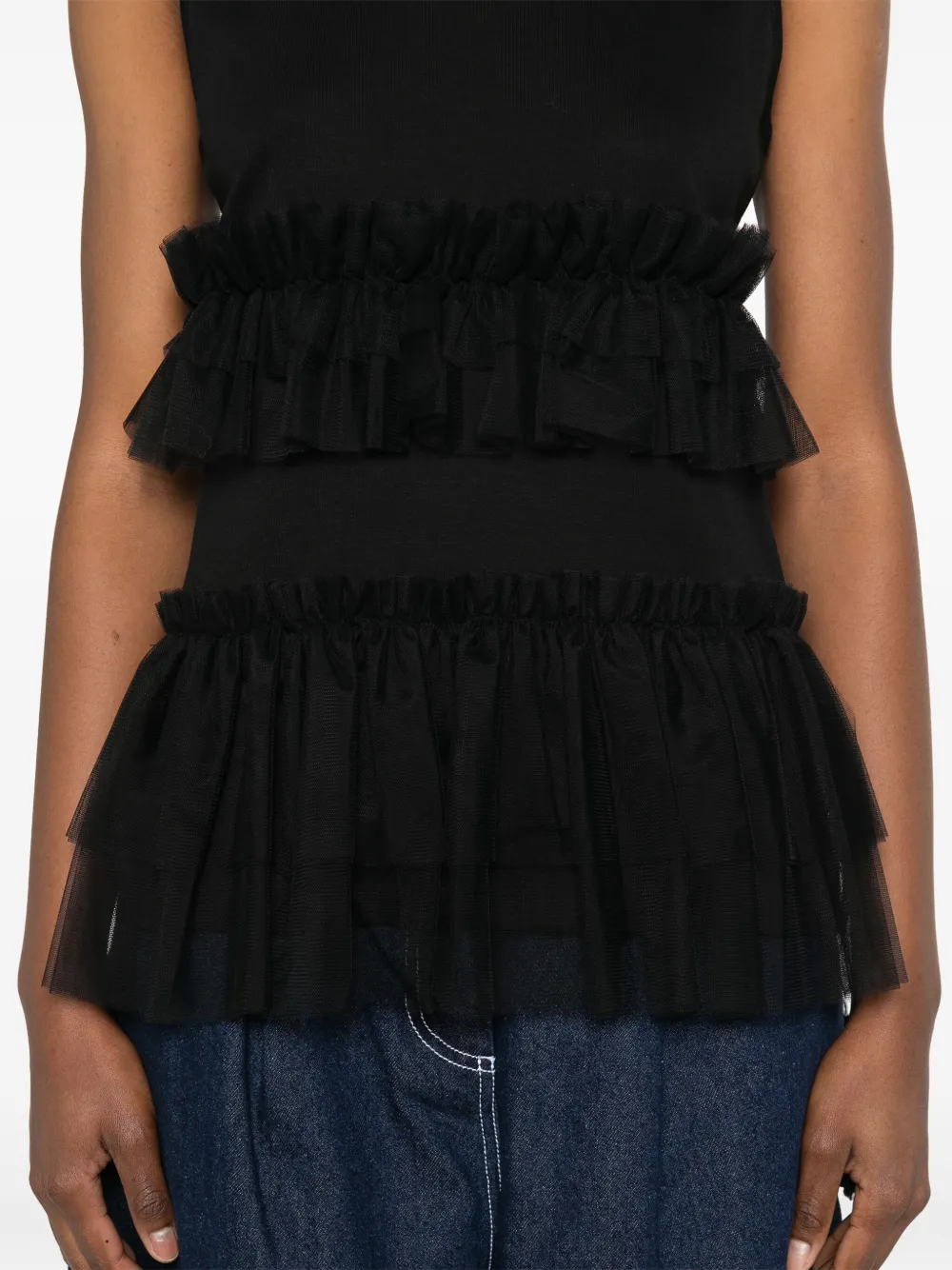 Simone Rocha Tanktop met tutu Zwart