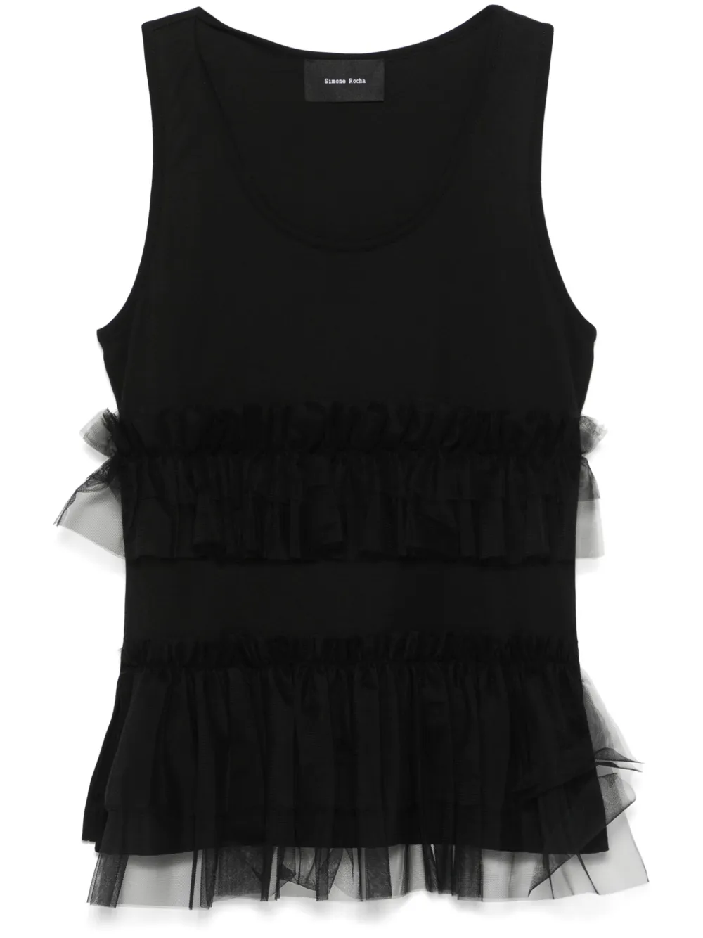 Shop Simone Rocha Tutu-hem Tank Top In Black