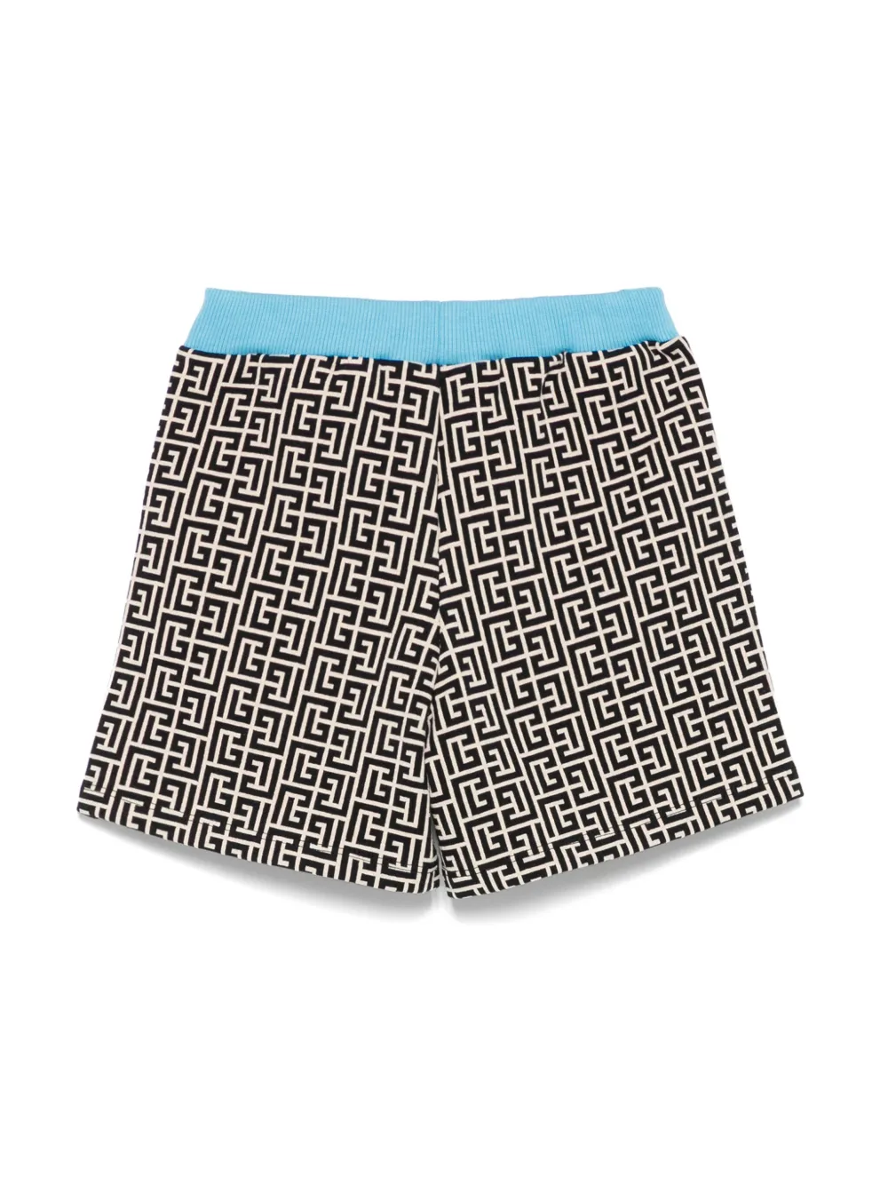 Balmain Kids Labyrinth-jacquard shorts - Zwart