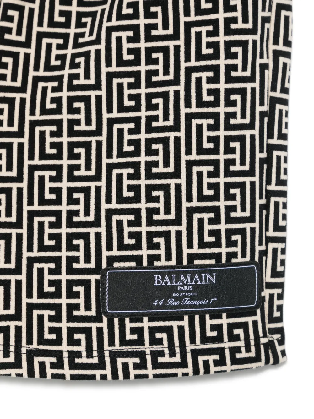 Balmain Labyrinth-jacquard Shorts In Black