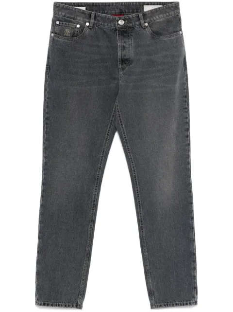 Brunello Cucinelli vaqueros con logo bordado