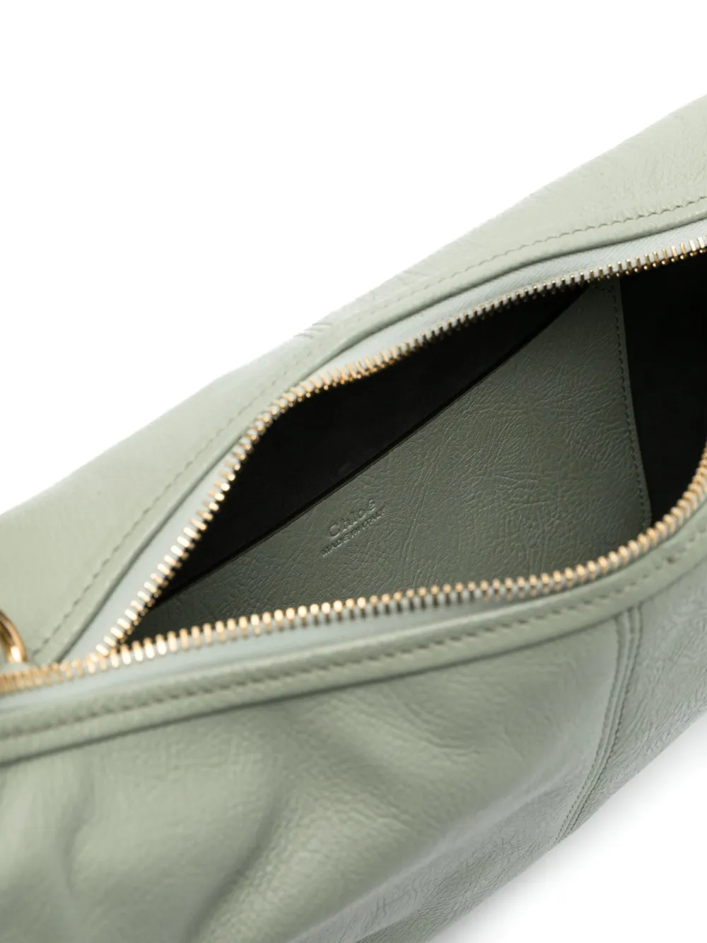 Chloé Bracelet Small Leather Shoulder Bag In Green