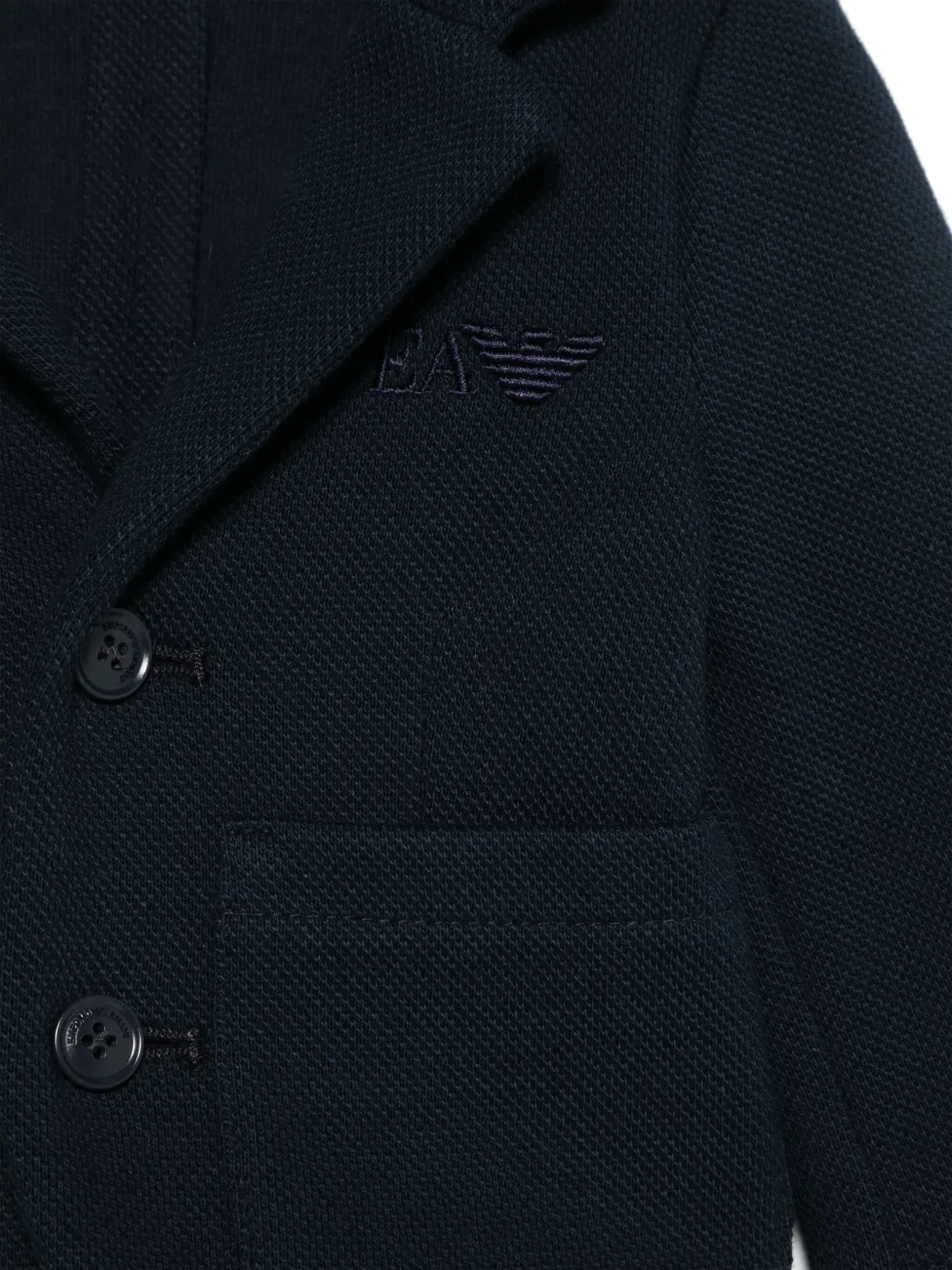 Emporio Armani Kids Blazer met geborduurd logo Blauw