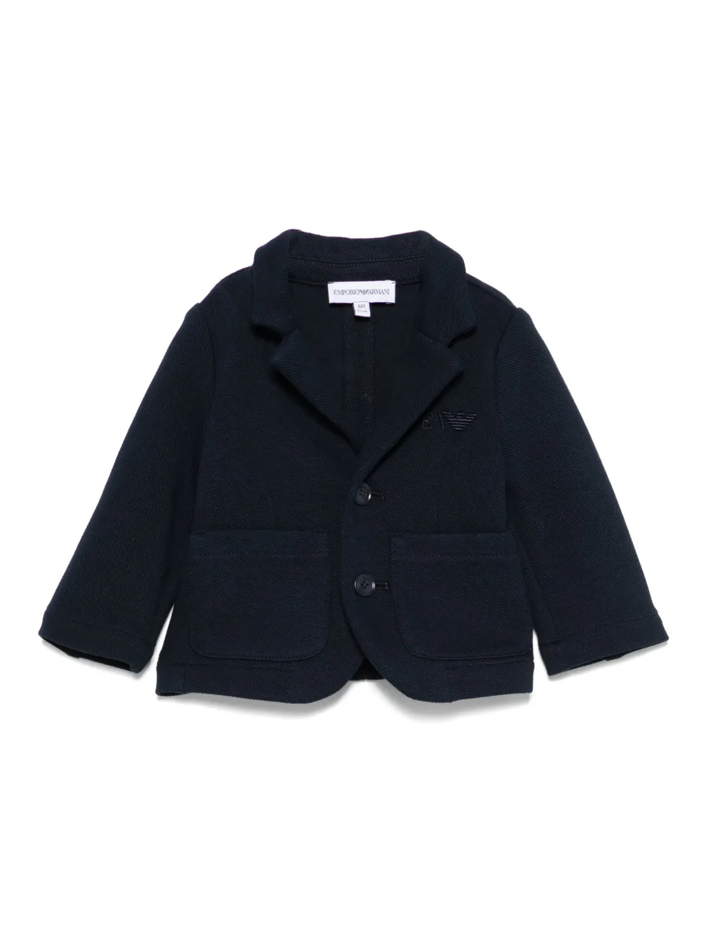 Emporio Ar i Kids Blazer met geborduurd logo Blauw