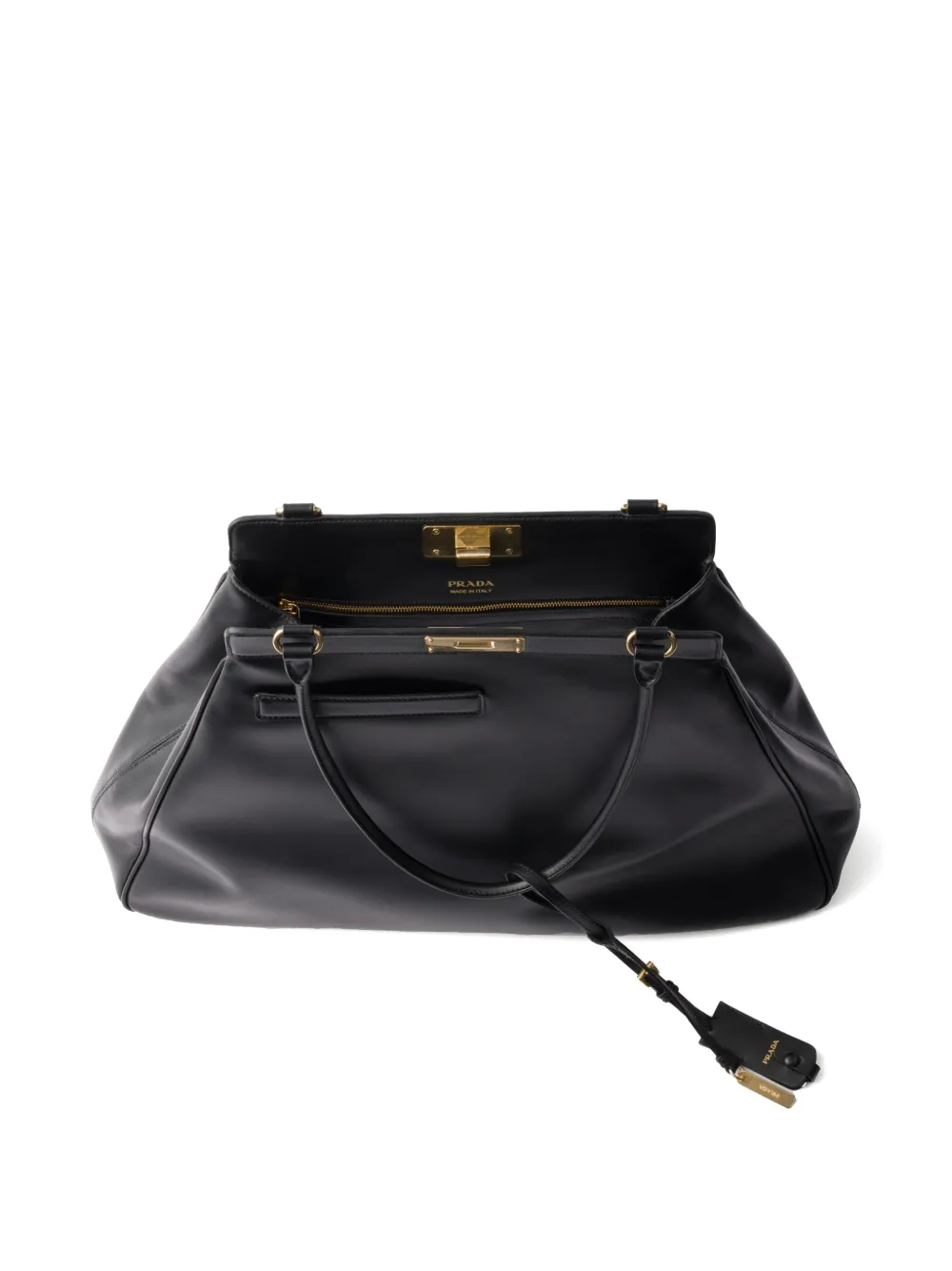 Prada Leren shopper Zwart