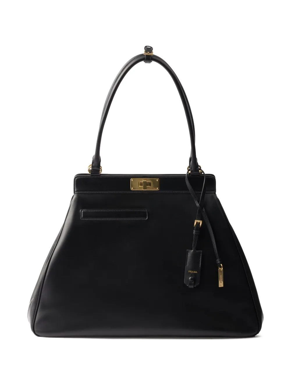 Prada Leren shopper Zwart