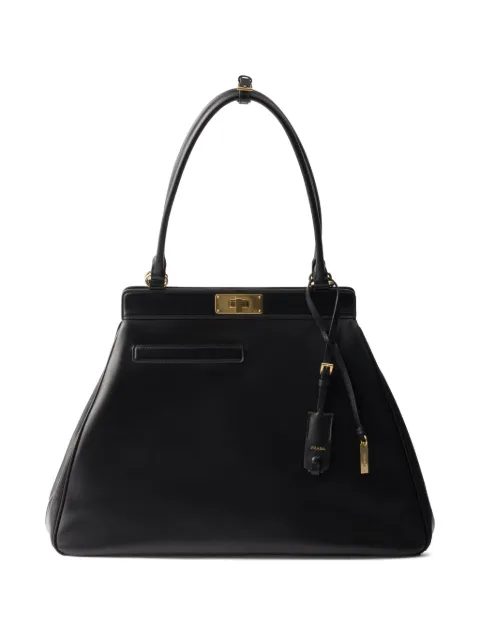 Prada large leather tote bag