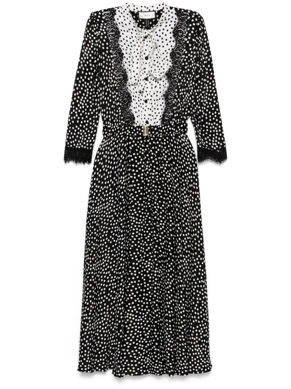 polka dot-print maxi dress