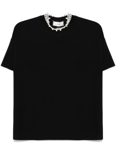 NISSA playera removible con perlas artificiales