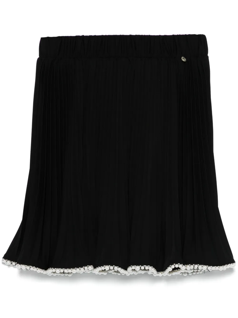 pleated mini skirt