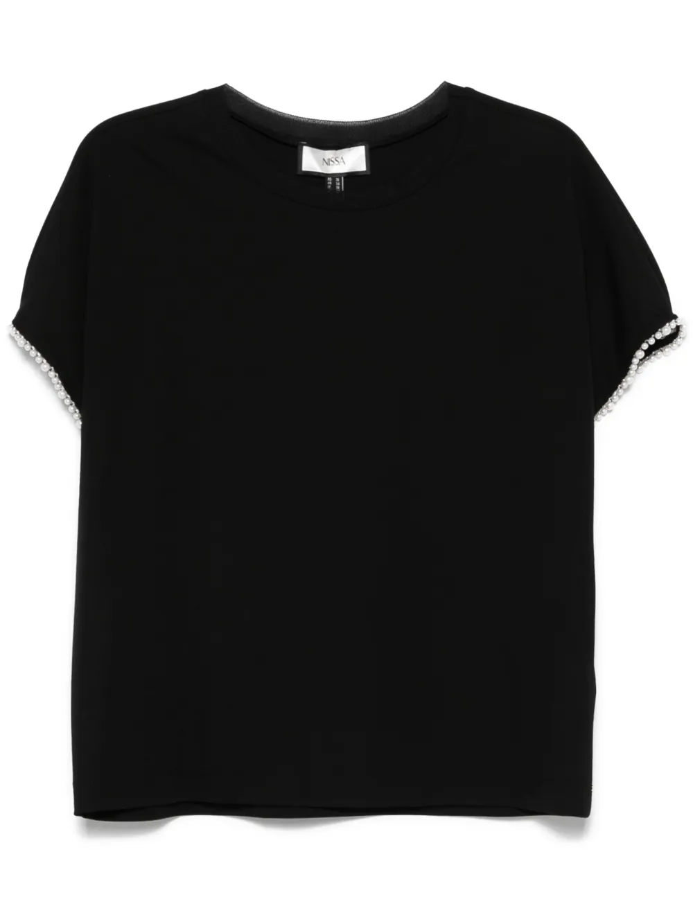 faux-pearl T-shirt