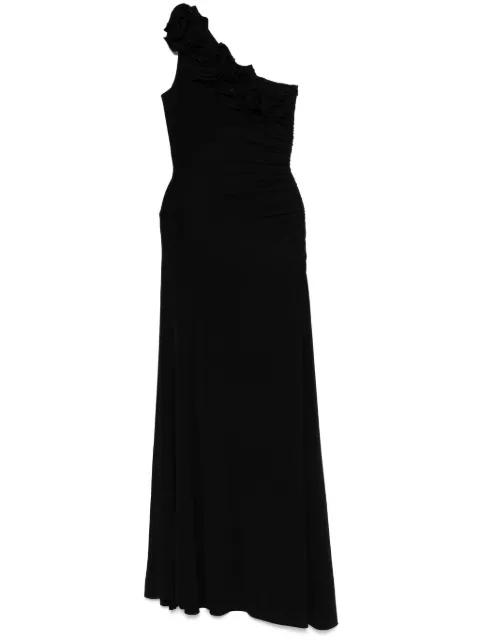 NISSA floral-appliqué maxi dress