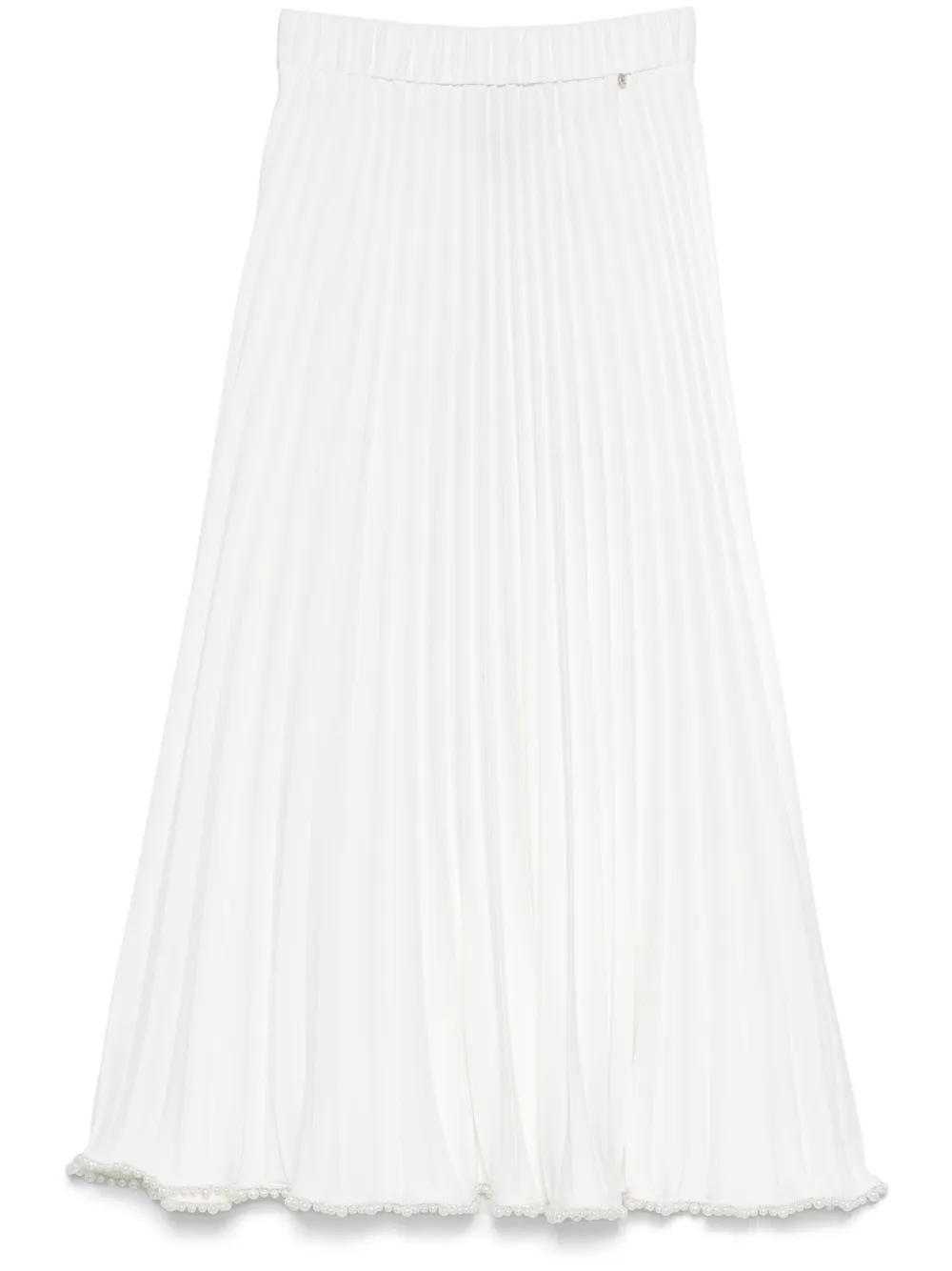 pleated midi skirt