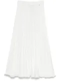 NISSA pleated midi skirt - White