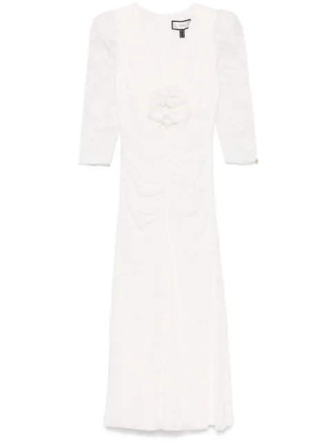 NISSA floral-lace midi dress