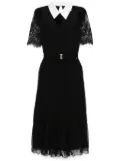 NISSA crepe midi dress - Black