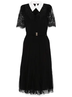 Dice Kayek Short Sleeves Peter Pan Collar Shift Dress | Black | FARFETCH Dice Kayek Short Sleeves Peter Pan Collar Shift Dress | Black | FARFETCH