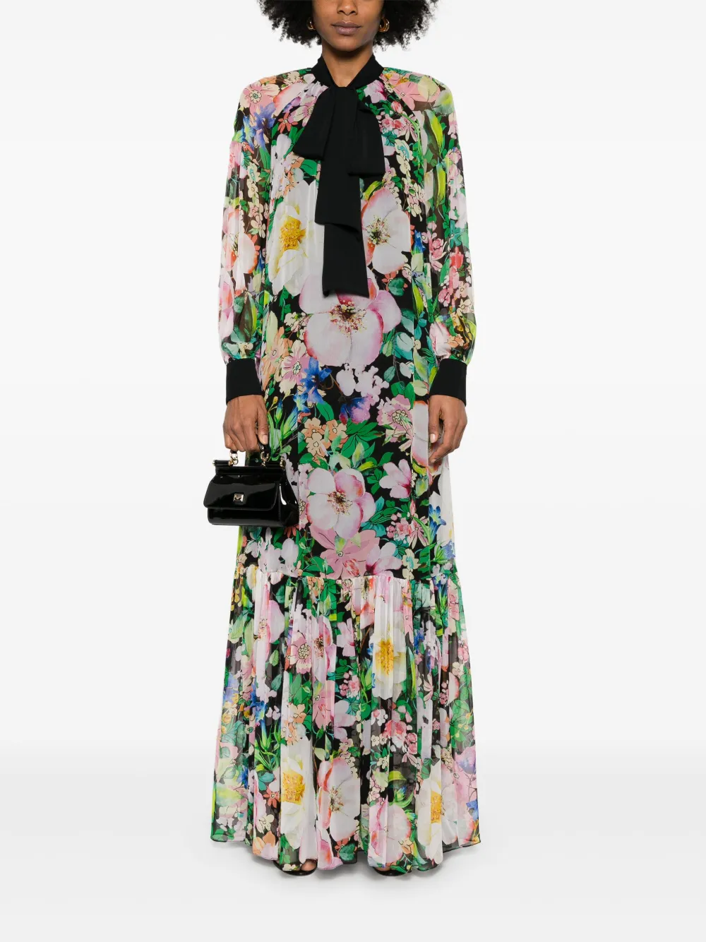 NISSA Maxi-jurk met bloemenprint - Roze