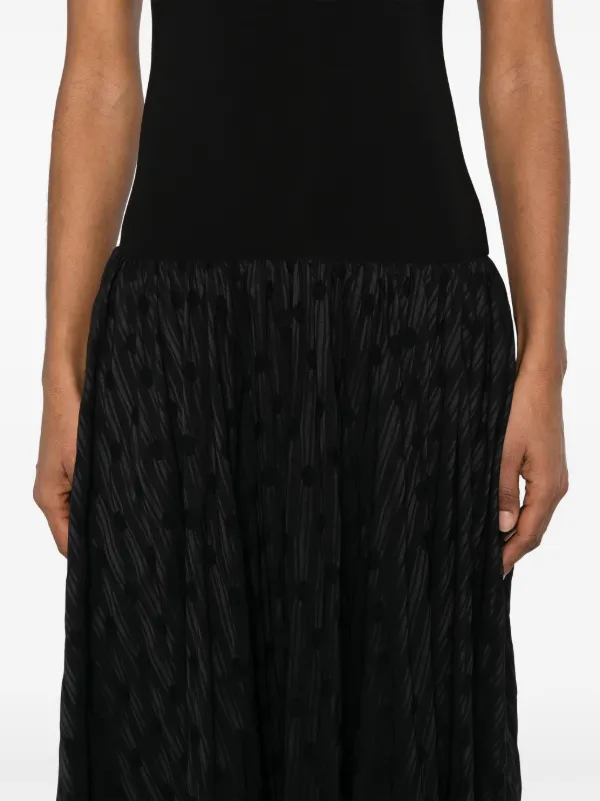 NISSA drop-waist Maxi Dress | Black