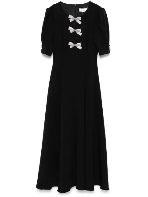 NISSA bow-appliqué maxi dress