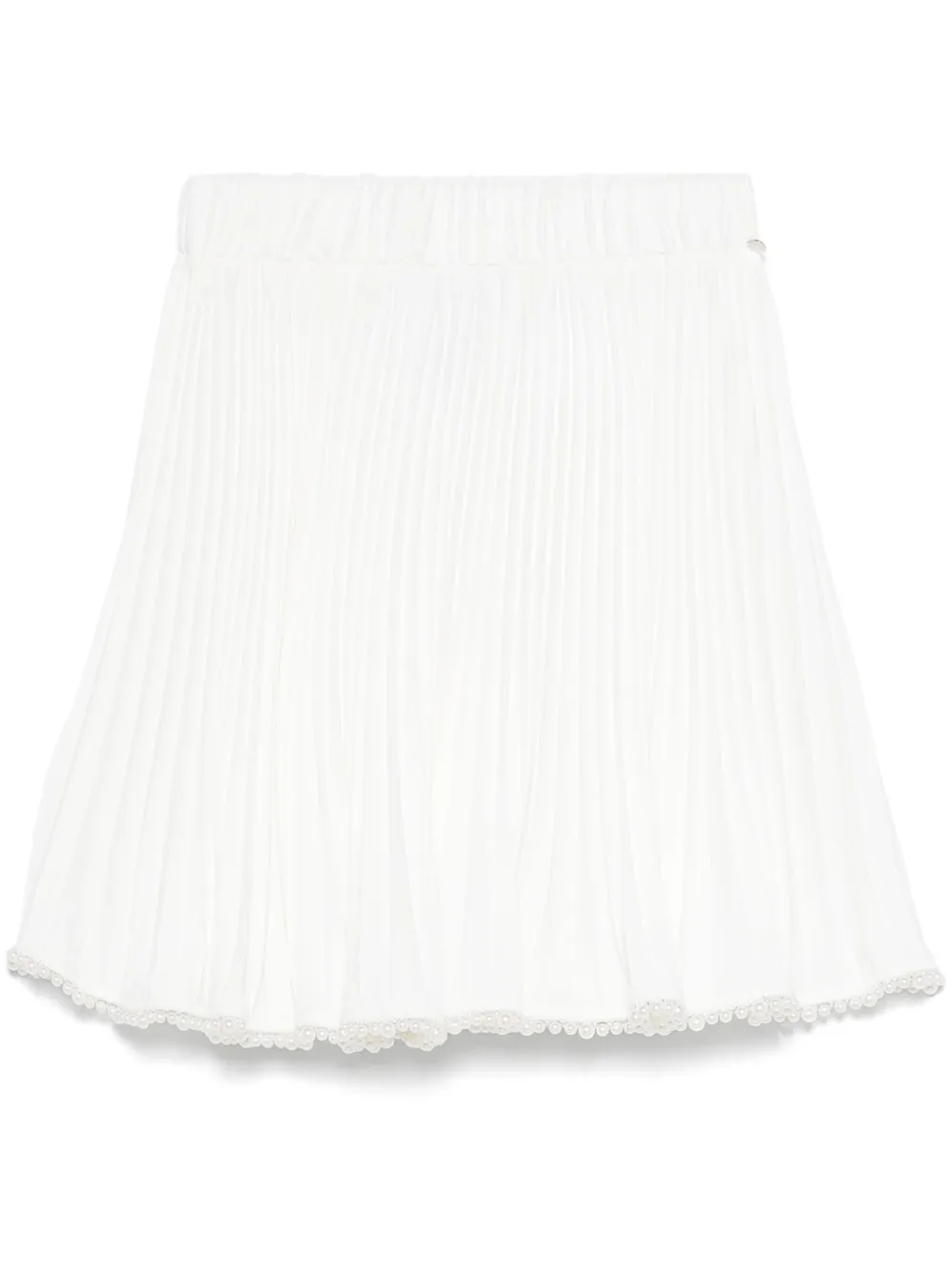 pleated mini skirt