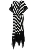 NISSA striped midi dress - Black