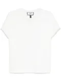 NISSA faux-pearl detailed T-shirt - White