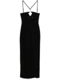 NISSA hardware-detailed midi dress - Black