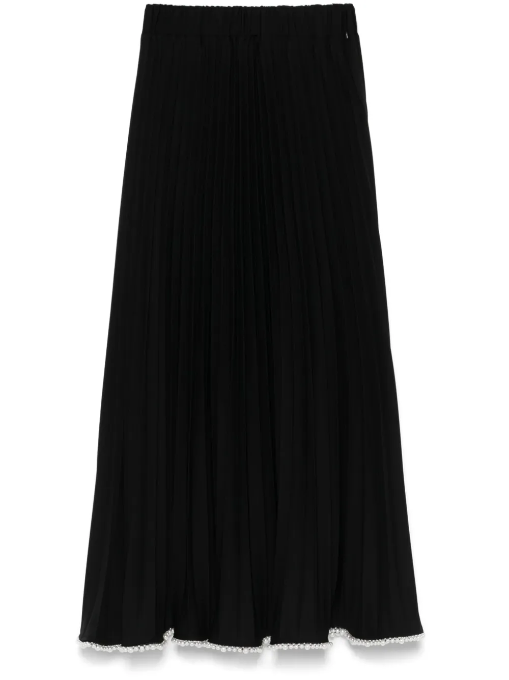 pleated midi skirt