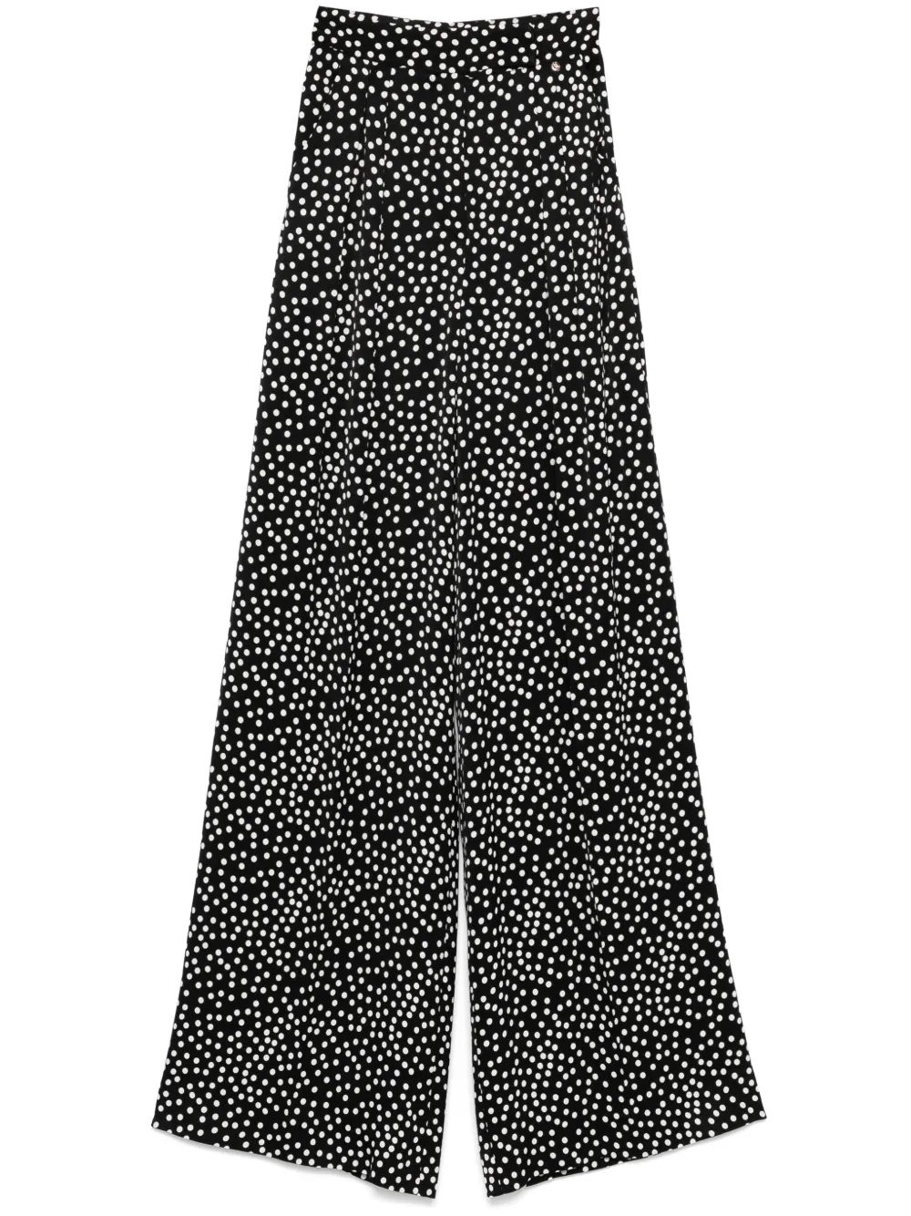 polka dot-print trousers