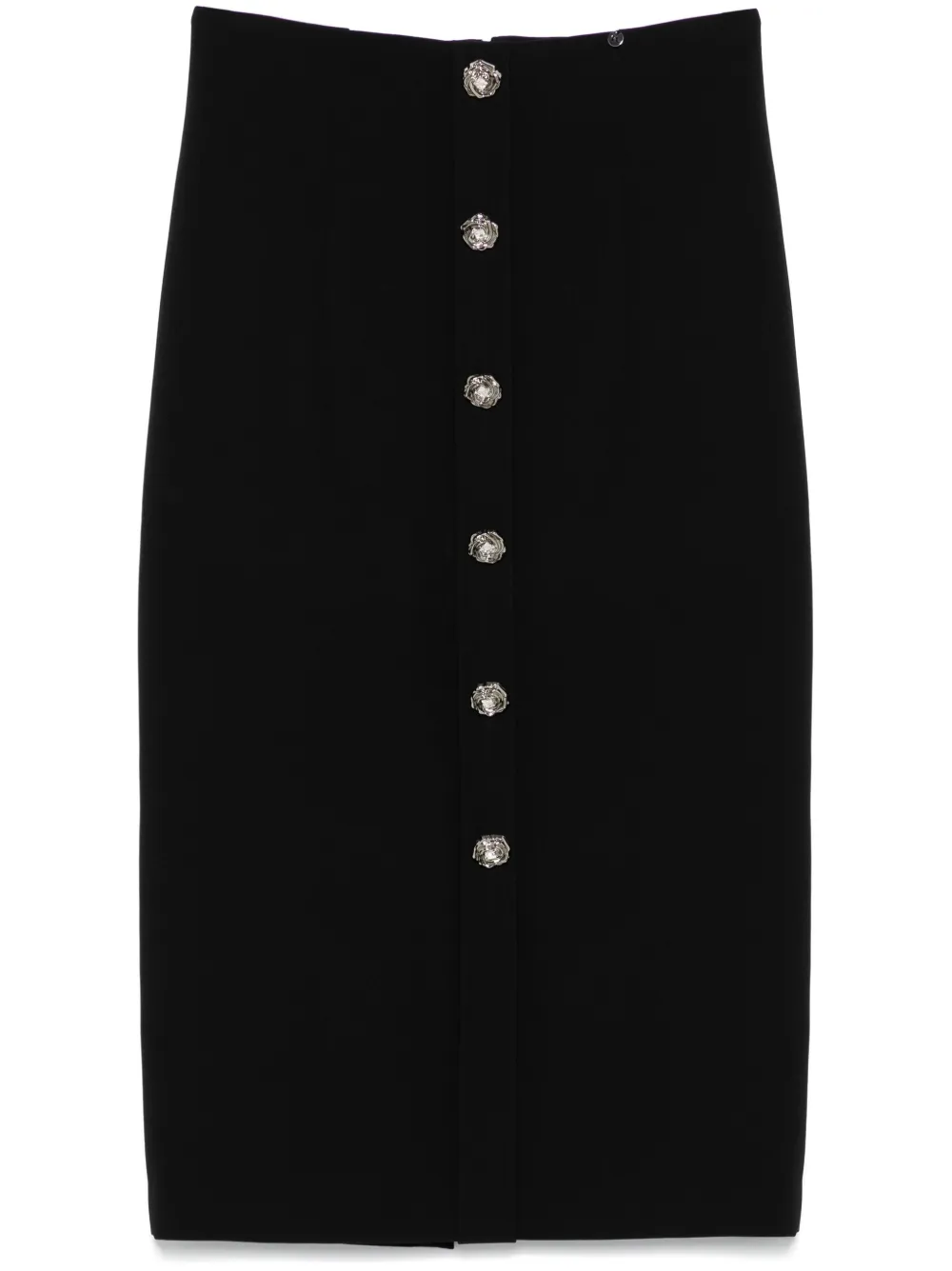 button-detailed midi skirt