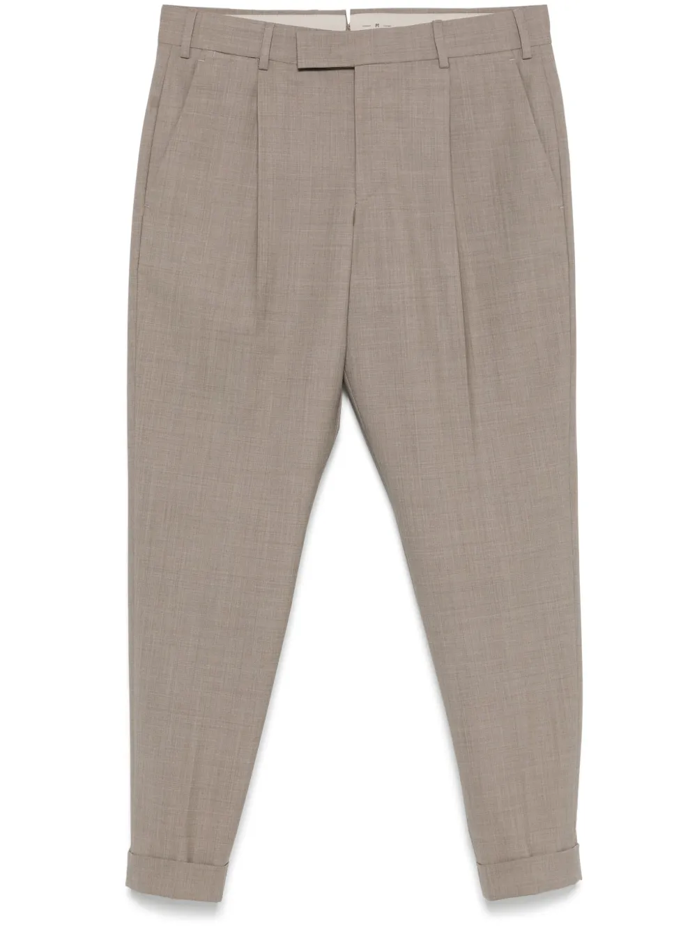 PT Torino pleat-detail trousers | Brown | Image 1