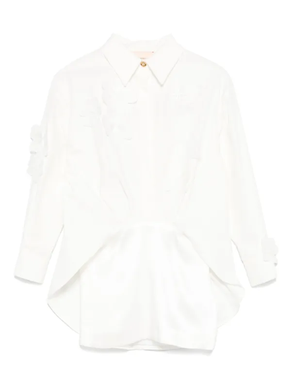 elisabetta franchi shirt dress Ruffled Shirt Dress