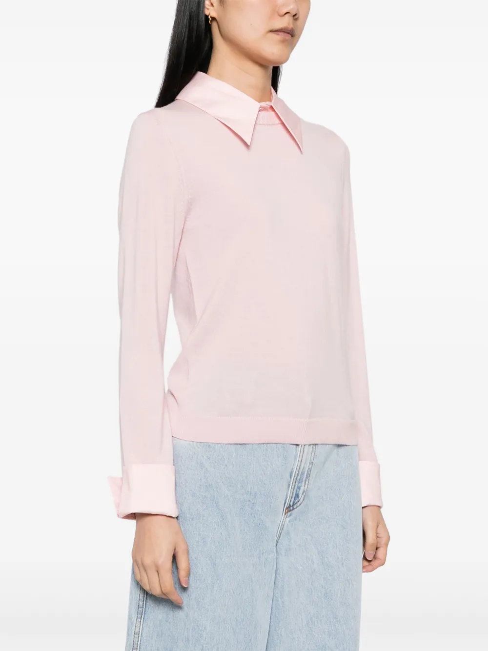 alice + olivia Porla top met kraag Roze