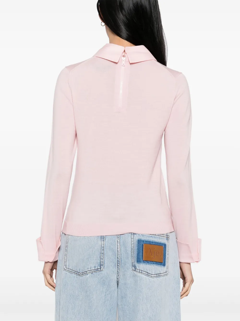 alice + olivia Porla top met kraag Roze