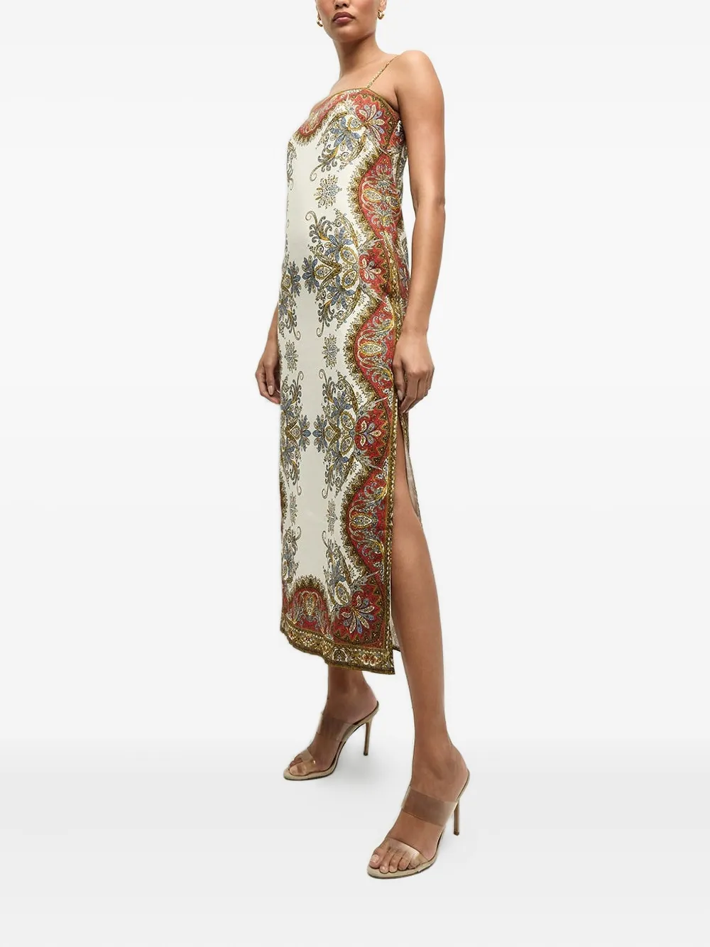 Veronica Beard Petra Print Maxi Dress In Multi