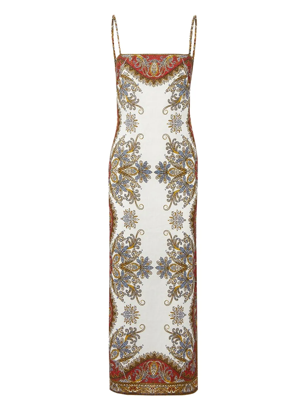 Veronica Beard Petra paisley-print midi dress Beige