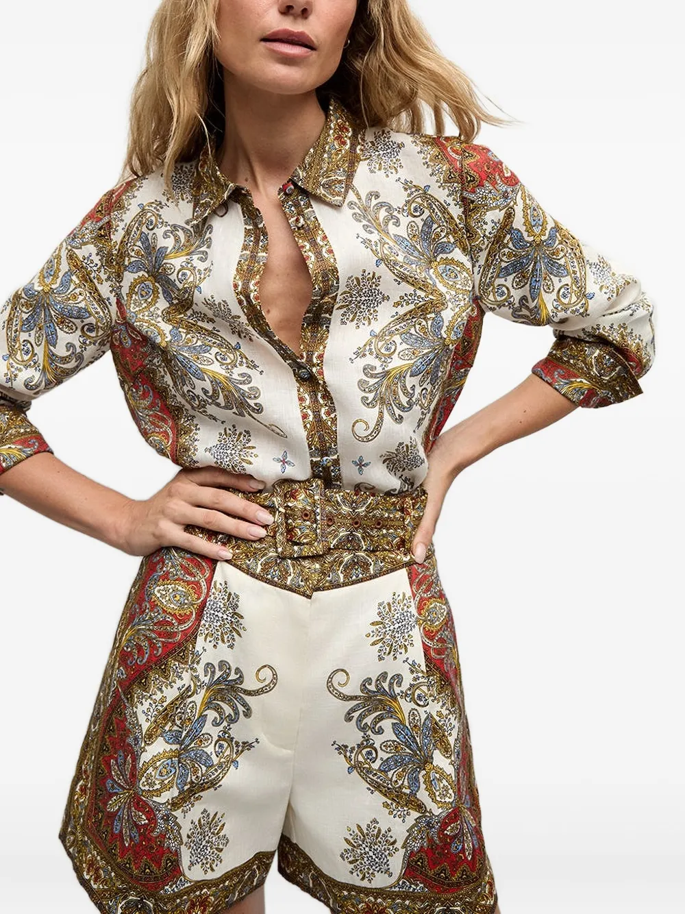 Veronica Beard Maryam Paisley-print Blouse In Multi