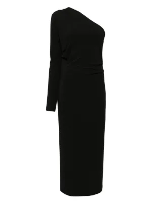 the row one shoulder dress THE ROW Bamaris One-Shoulder Draped Gown